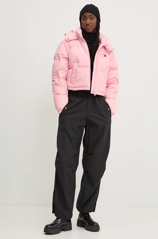 Μπουφάν με επένδυση από πούπουλα Tommy Jeans DW0DW18609 ροζ AW24