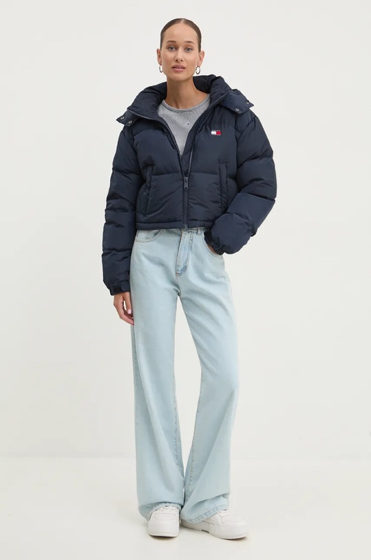 Μπουφάν με επένδυση από πούπουλα Tommy Jeans DW0DW18609 σκούρο μπλε AW24
