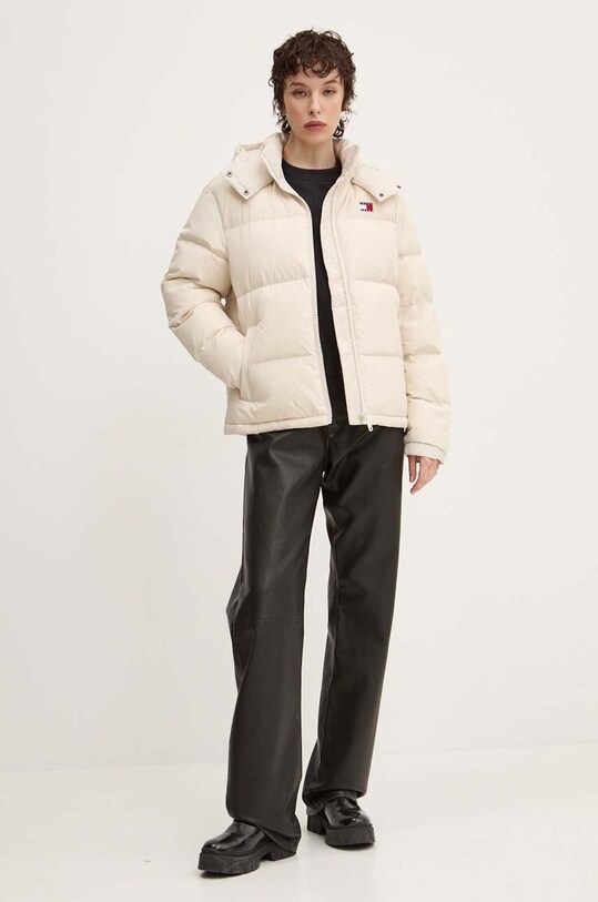 Péřová bunda Tommy Jeans DW0DW18610 béžová AW24