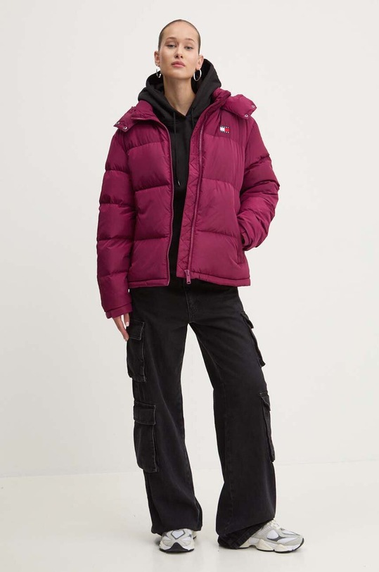 Μπουφάν με επένδυση από πούπουλα Tommy Jeans DW0DW18610 μωβ AW24