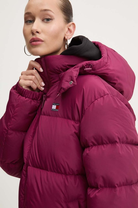 Μπουφάν με επένδυση από πούπουλα Tommy Jeans μωβ DW0DW18610