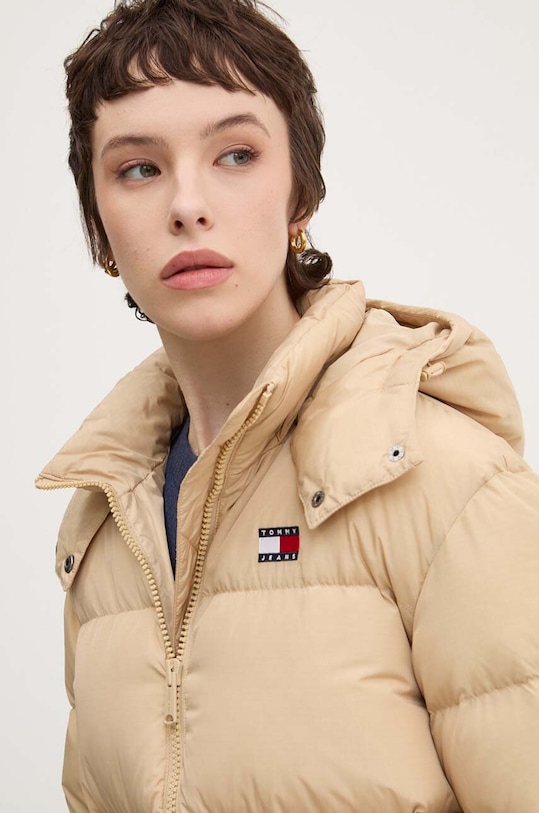 Tommy Jeans kurtka puchowa beżowy DW0DW18610
