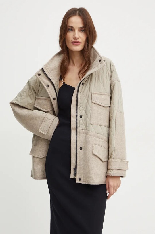 Pinko kurtka z domieszką wełny 104403.A28E beżowy