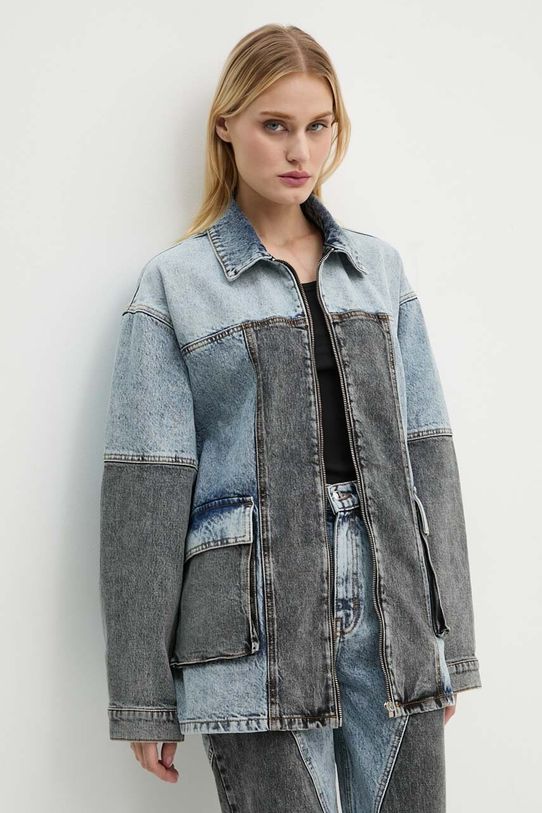 Rifľová bunda Rotate Oversized Patchwork Jacket