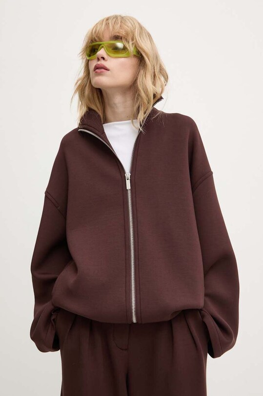 Remain bluza Soft Zipped Jacket brązowy 501932578