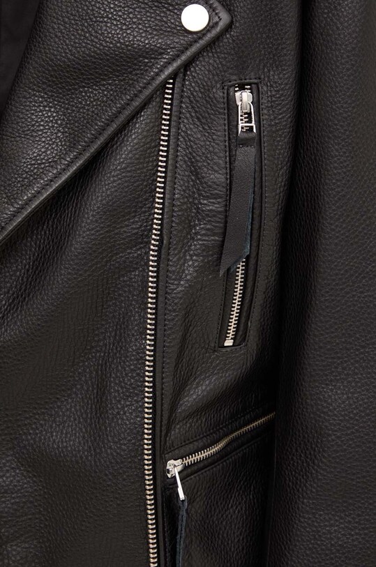 Remain geaca ramones de piele Biker Leather Jacket 502123100 negru