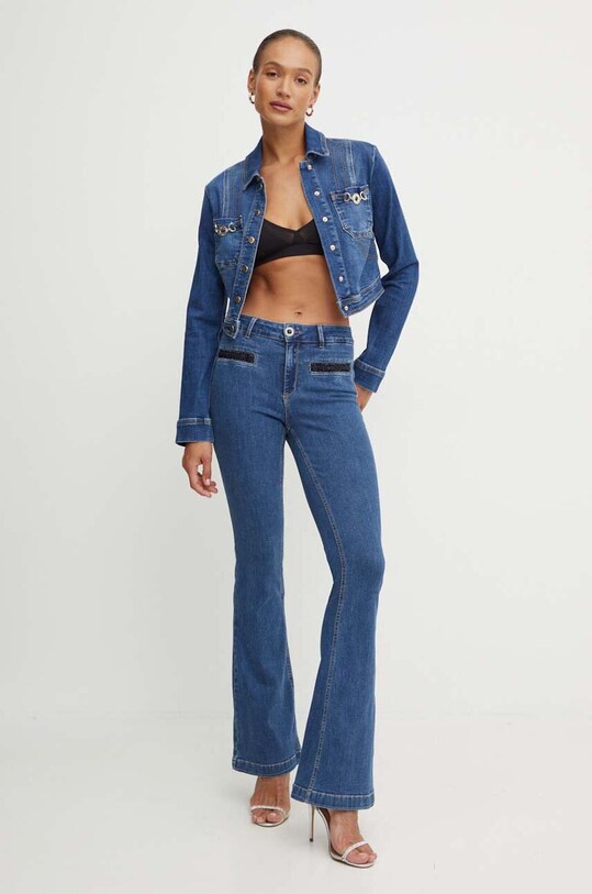 Liu Jo geacă din denim UF4150.DS829 albastru AW24