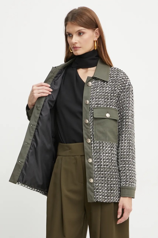 Košilová bunda s příměsí vlny Liu Jo WF4502.T1805