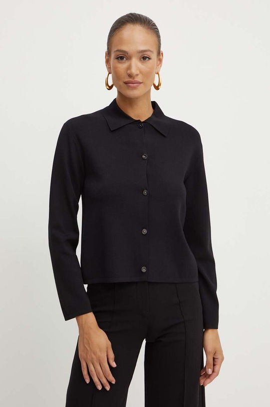Max Mara Leisure kardigán vékony fekete 2426316017600