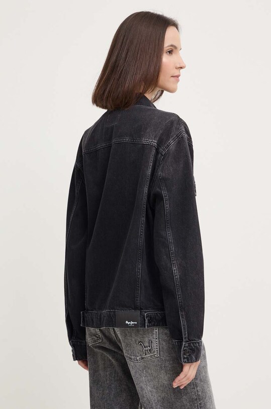 Îmbrăcăminte Pepe Jeans geacă din denim BOYFRIEND JACKET PL402390XH7 negru