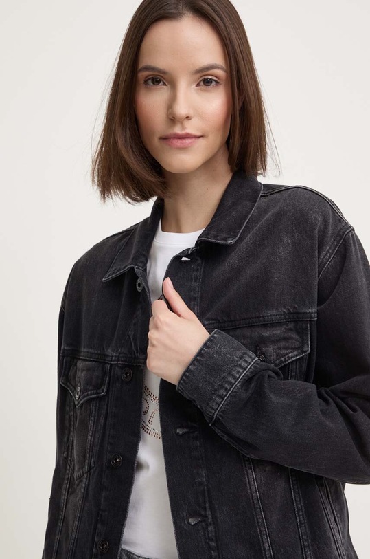 Pepe Jeans kurtka jeansowa BOYFRIEND JACKET czarny PL402390XH7
