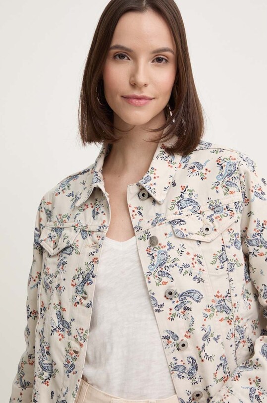 Τζιν μπουφάν Pepe Jeans REGULAR JACKET PAISLEY μπεζ PL402409