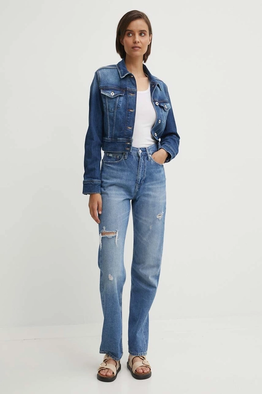 Джинсова куртка Pepe Jeans CROPPED JACKET PL402431HV3 темно-синій AW24