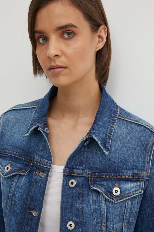Pepe Jeans kurtka jeansowa CROPPED JACKET granatowy PL402431HV3