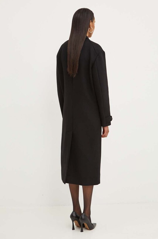 Одяг Вовняне пальто Moschino Jeans 0605.8220 чорний