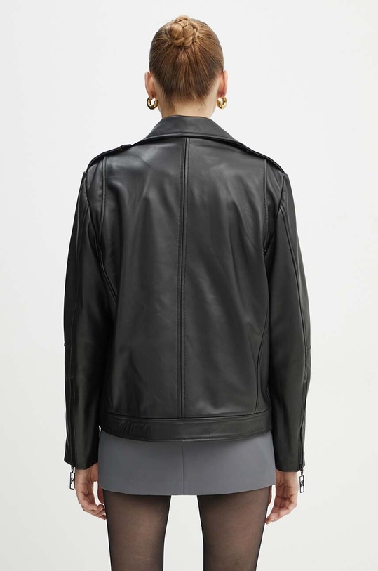 Ρούχα Δερμάτινo jacket Elisabetta Franchi GD42Z46E2 μαύρο