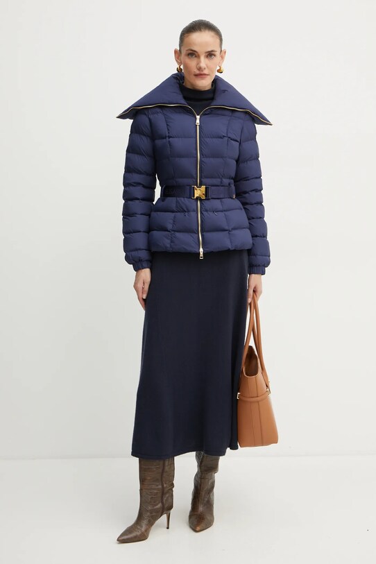 Elisabetta Franchi geaca PI76D46E2 bleumarin AW24
