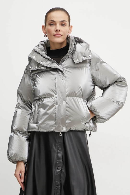 Куртка Elisabetta Franchi с утеплением серебрянный PI77D46E2