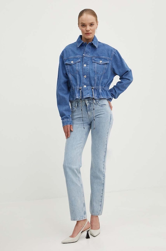 Karl Lagerfeld Jeans kurtka jeansowa 245J1400 niebieski AW24