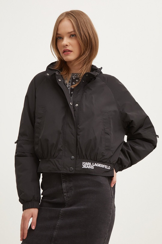 Karl Lagerfeld Jeans geaca cu captuseala negru 245J1500