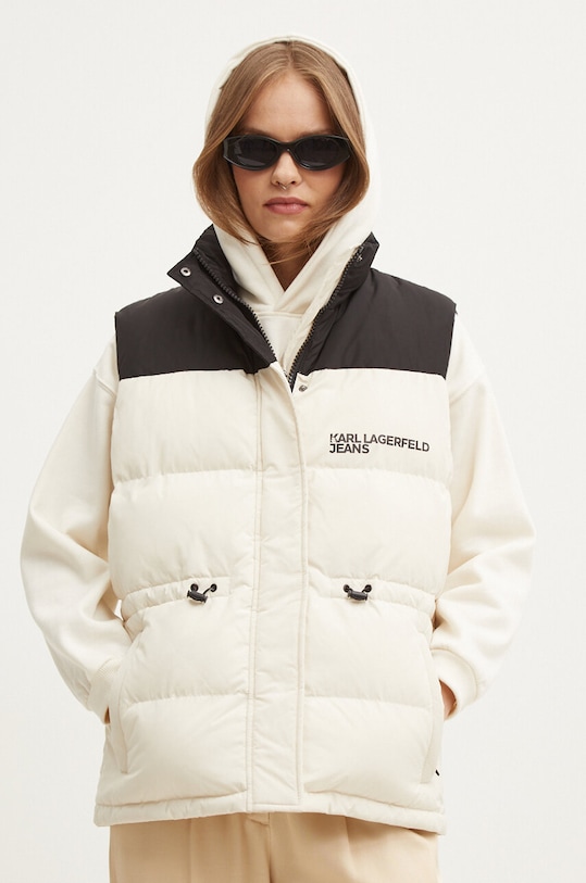 Karl Lagerfeld Jeans vesta cu captuseala bej 245J1505