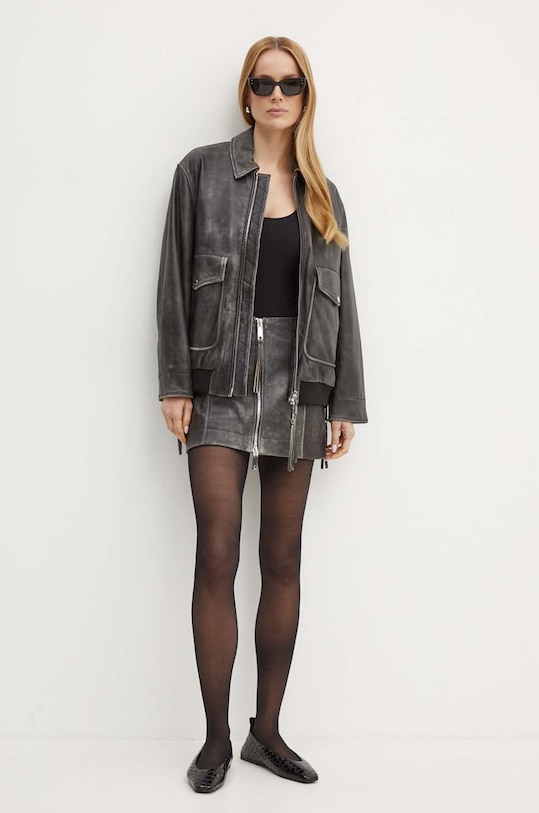 MAX&Co. geacă de piele 2426446021200 negru AW24