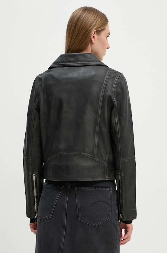 Odzież Marc O'Polo ramoneska skórzana 409701873033 czarny