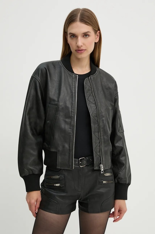 Marc O'Polo geacă de piele negru 409701873035