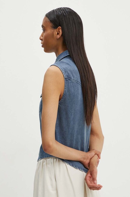 Odzież The Kooples kamizelka jeansowa FCCD29000J niebieski