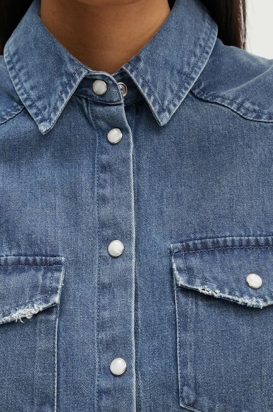 The Kooples kamizelka jeansowa FCCD29000J niebieski