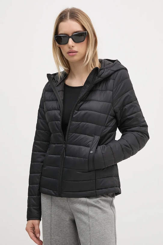 Jakna United Colors of Benetton bez tople podstave crna 2TWDDN024