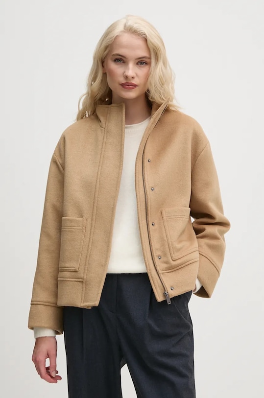 United Colors of Benetton płaszcz pozostałe beżowy 26VDDN063