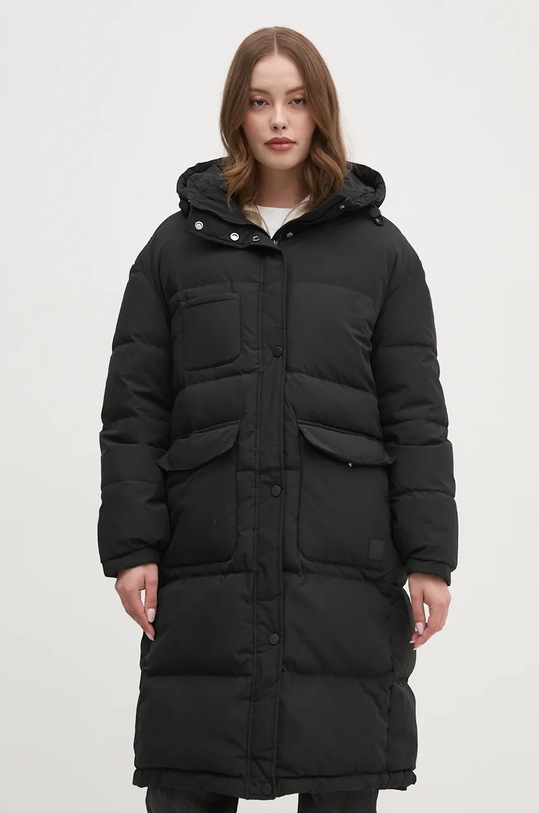 United Colors of Benetton geaca de puf cu captuseala negru 2JF8DN060