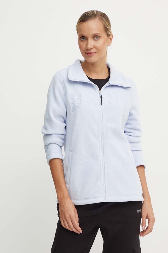 Fleecová mikina Dkny bez kapucne modrá DP4J9479
