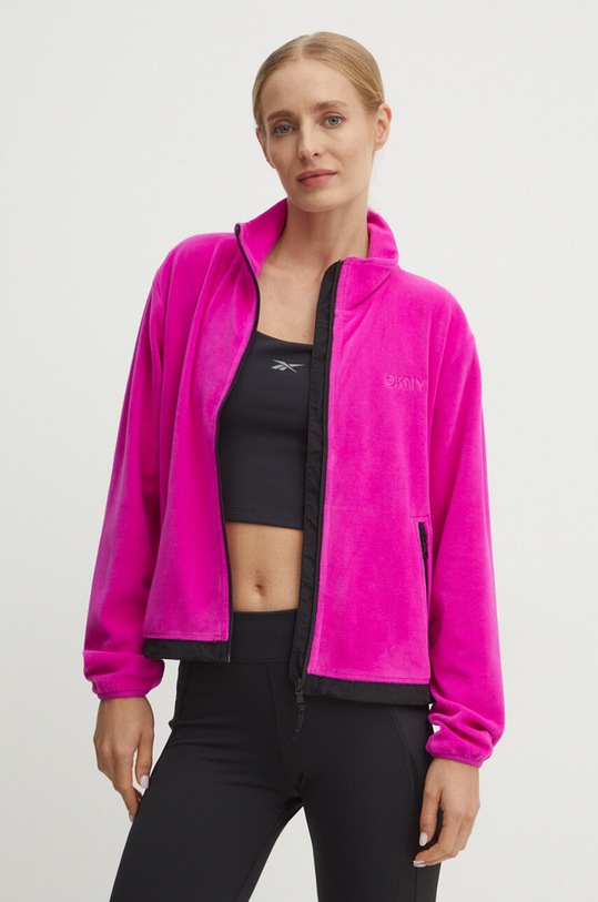 Флісова кофта Dkny з еластаном рожевий DP4J9484
