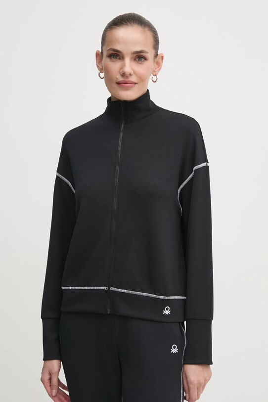 Кофта United Colors of Benetton з еластаном чорний 3JLC3M06H