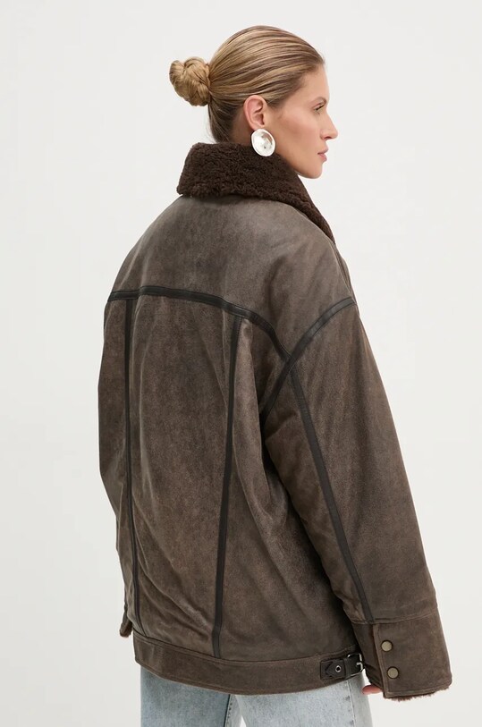 Odzież Gestuz kurtka skórzana 10909196 brązowy