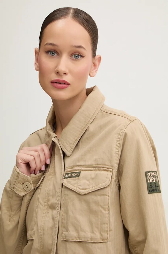 Хлопковая куртка Superdry бежевый W5011761A.5CL