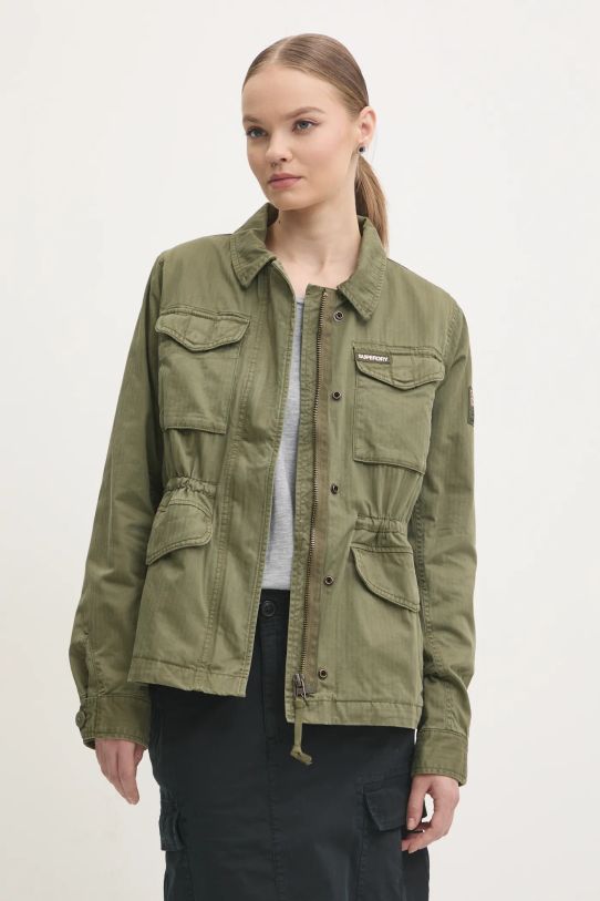 Хлопковая куртка Superdry с подкладкой зелёный W5011761A.A2Q