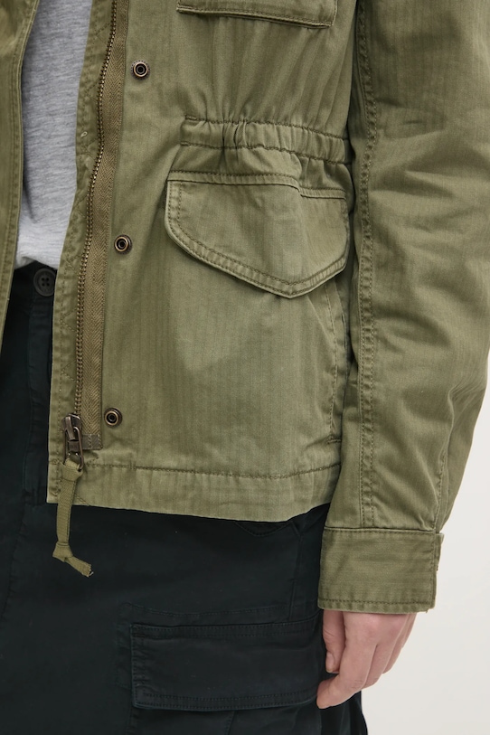 Βαμβακερό μπουφάν Superdry W5011761A.A2Q πράσινο