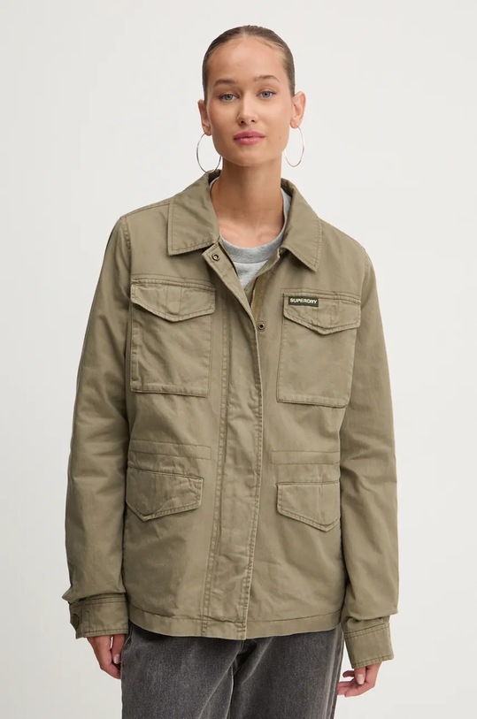 Îmbrăcăminte Superdry jacheta de bumbac W5011762A.NY8 verde