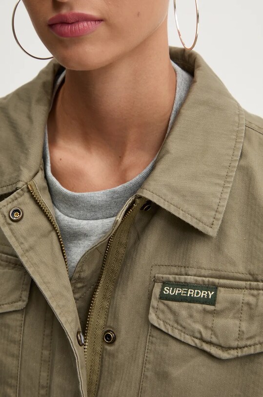 Superdry kurtka bawełniana W5011762A.NY8 zielony
