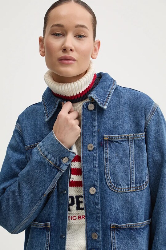 Rifľová bunda Superdry modrá W5011809A.7NJ