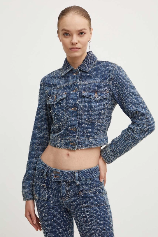 Diesel geacă din denim DE-ATEL-S necaptusit albastru A14203.0PGAH