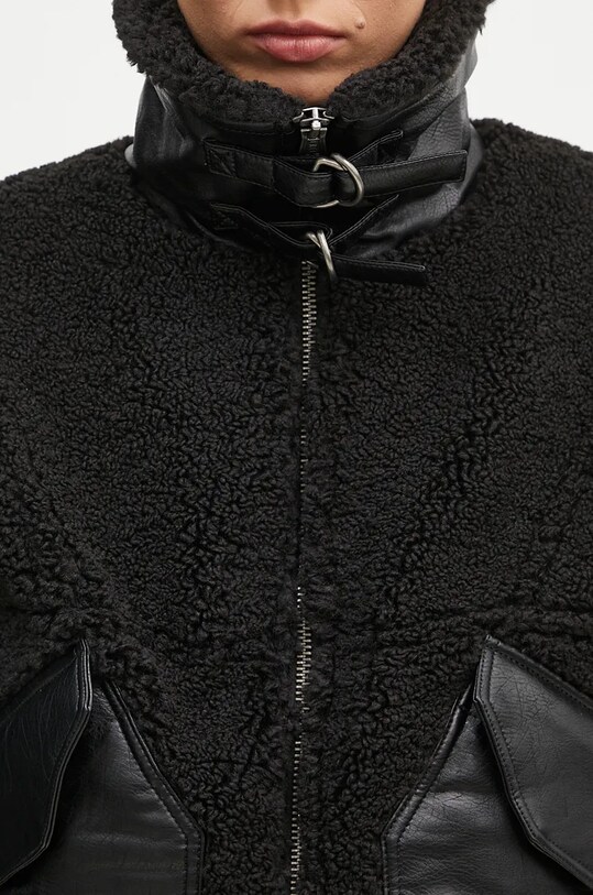 Яке Alpha Industries Teddy PU Bomber 148001 черен