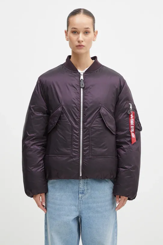 Alpha Industries geaca fara gluga violet 148004