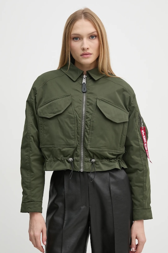 Bunda Alpha Industries bez kapuce zelená 148011