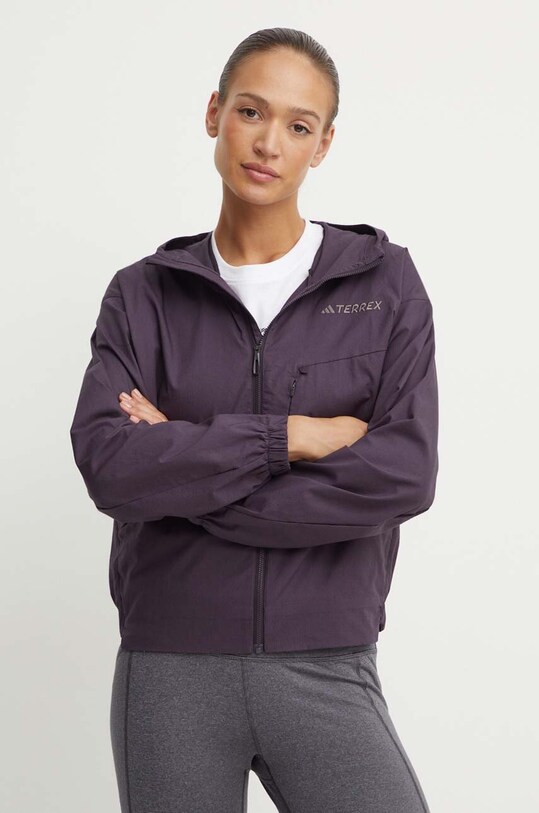 adidas TERREX kurtka outdoorowa Xperior fioletowy IW3820
