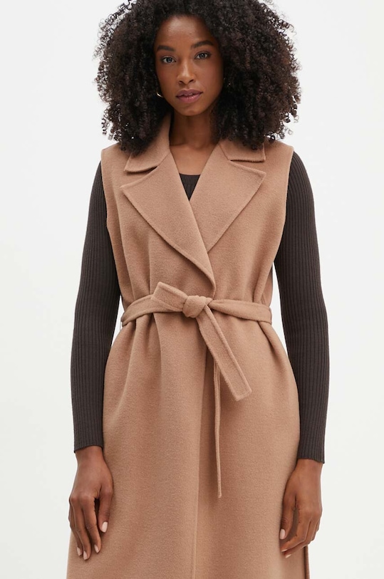 Marella bezrękawnik wełniany beżowy 2423276011200