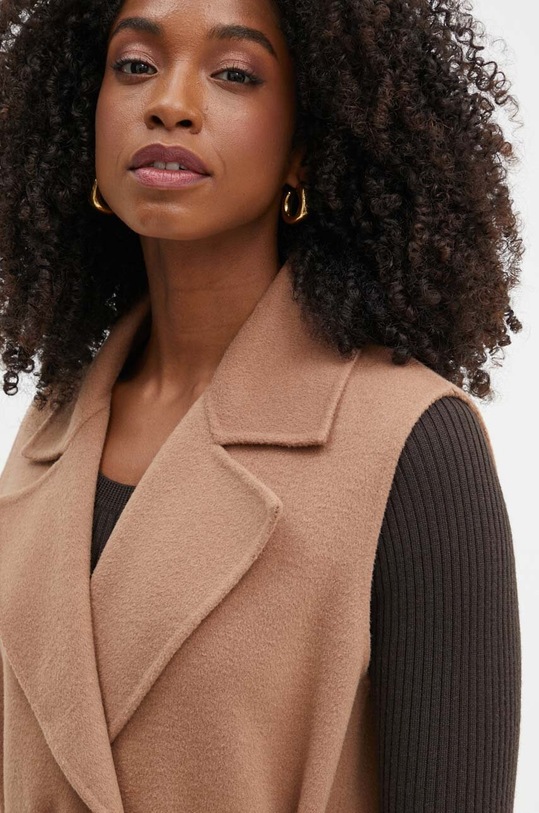 Marella bezrękawnik wełniany 2423276011200 beżowy